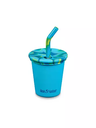 KLEAN KANTEEN | Gobelet en acier inoxydable Kid Cup 296 ml avec couvercle et paille | blau
